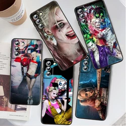 H-Harleys Q-Quinns Cool Art For Samsung Galaxy S24 S23 S22 S21 S20 FE S10 S10E Plus Ultra Pro Lite 5G Black TPU Phone Case