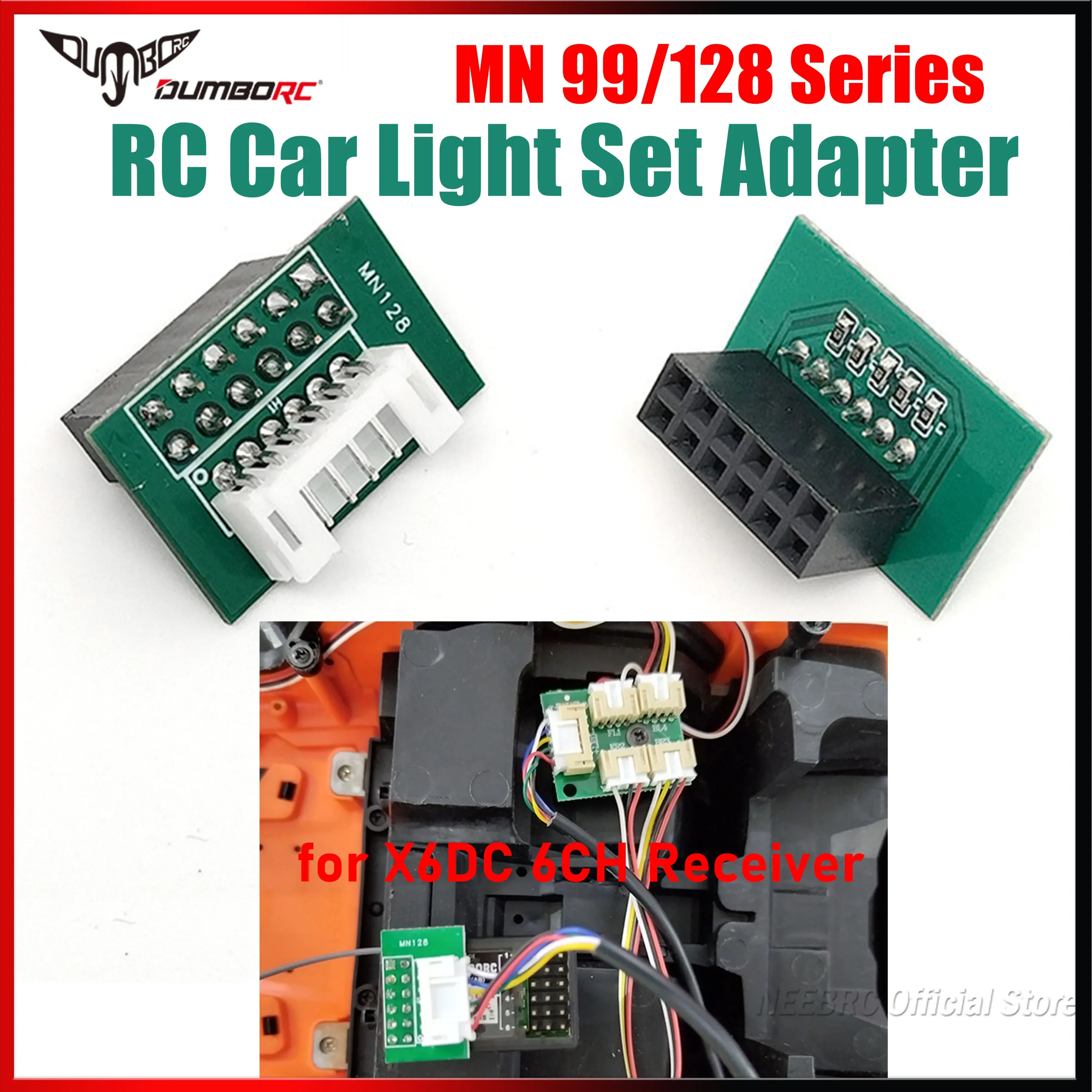 DUMBORC RC Car Light Set Adapter Lamp MN Series MN128 MN78 MN99S MN98 MN86 Plug for P6DC 6CH Receiver Part Universal Accessories
