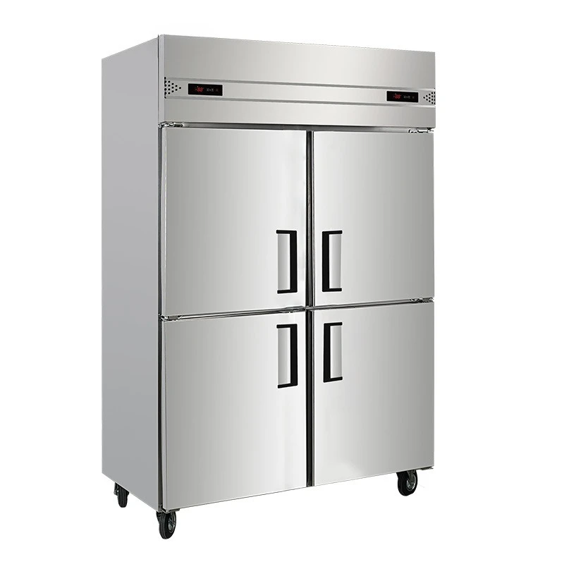 

Commercial freezer, four-door six-door stainless steel refrigerated freezer, refrigerator kitchen cabinet