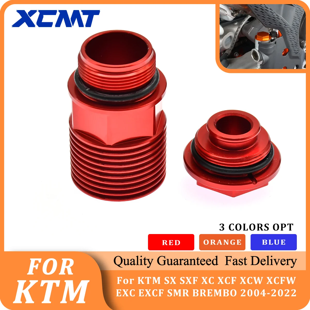 

Motorcycle Rear Brake Fluid Reservoir Extender Cap For KTM SX SXF EXC EXCF XC XCF XCW XCFW SMR 125 150 250 350 450 500 525 530