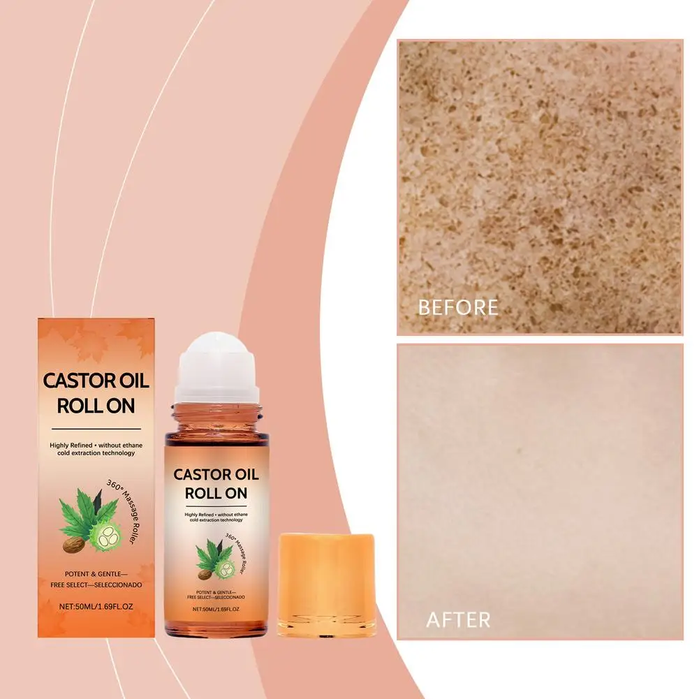 

50ml Organic Castor Oil Cold Pressed Massage Body Moisturizes Care Oil Carrier Skin Pure Skin Oil Natural Nourish D9S5