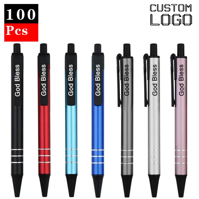 100Pcs Personalized Printing Color Logo Neutral Pen Various Styles Functional Pen Business Advertising Signature Pens Wholesale