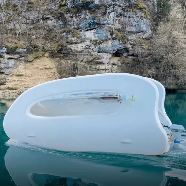 قارب كهربائي قابل للنفخ بالطاقة الشمسية DWF Catamaran