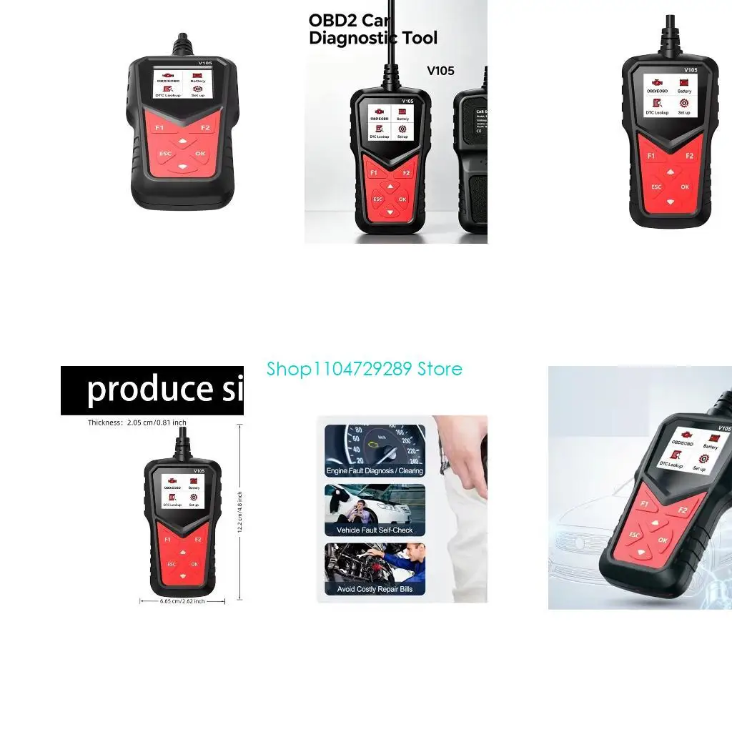 D8KE Direct Use Vehicle Diagnostic Tool with Display for Daily Checks