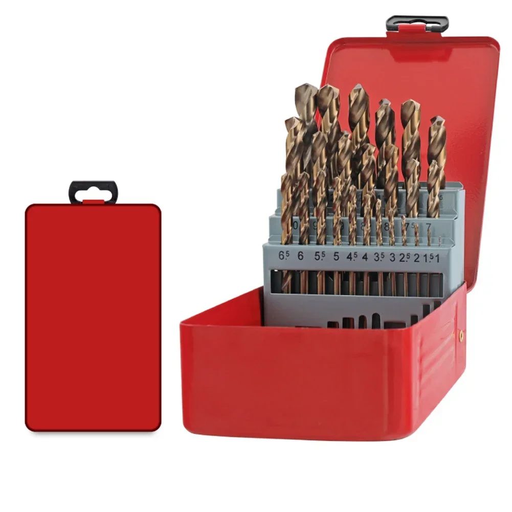 For Home Workshop HSS Drill Bit Set Drilling Machine Drilling Tool Set Convenient Storage Multiple Sizes Available For Aluminum