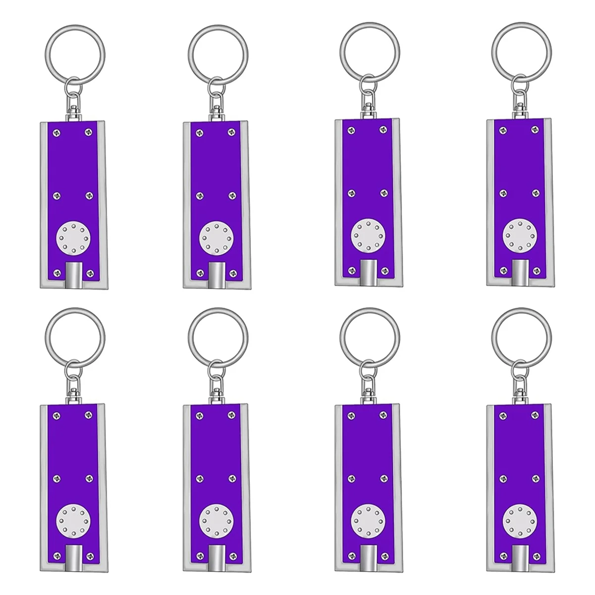 UV Keychain Flashlight, Compact Tiny Led Keychain Flashlight Set - 395nm Mini Black Lights (8 PCS)