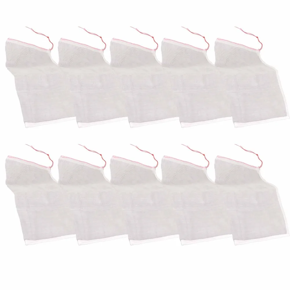 50PCS Durable Nylon Fruit Protection Bags White Drawstring Design Fruit Netting Bags Breathable Lightweight Fruit Cover Bags