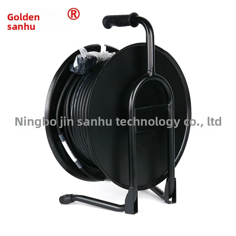 Factory Professional 4-Channel Audio Cable Male Female Multi-Core XLR PVC Oxygen-free Copper Truck Portable Reel 50 Meters