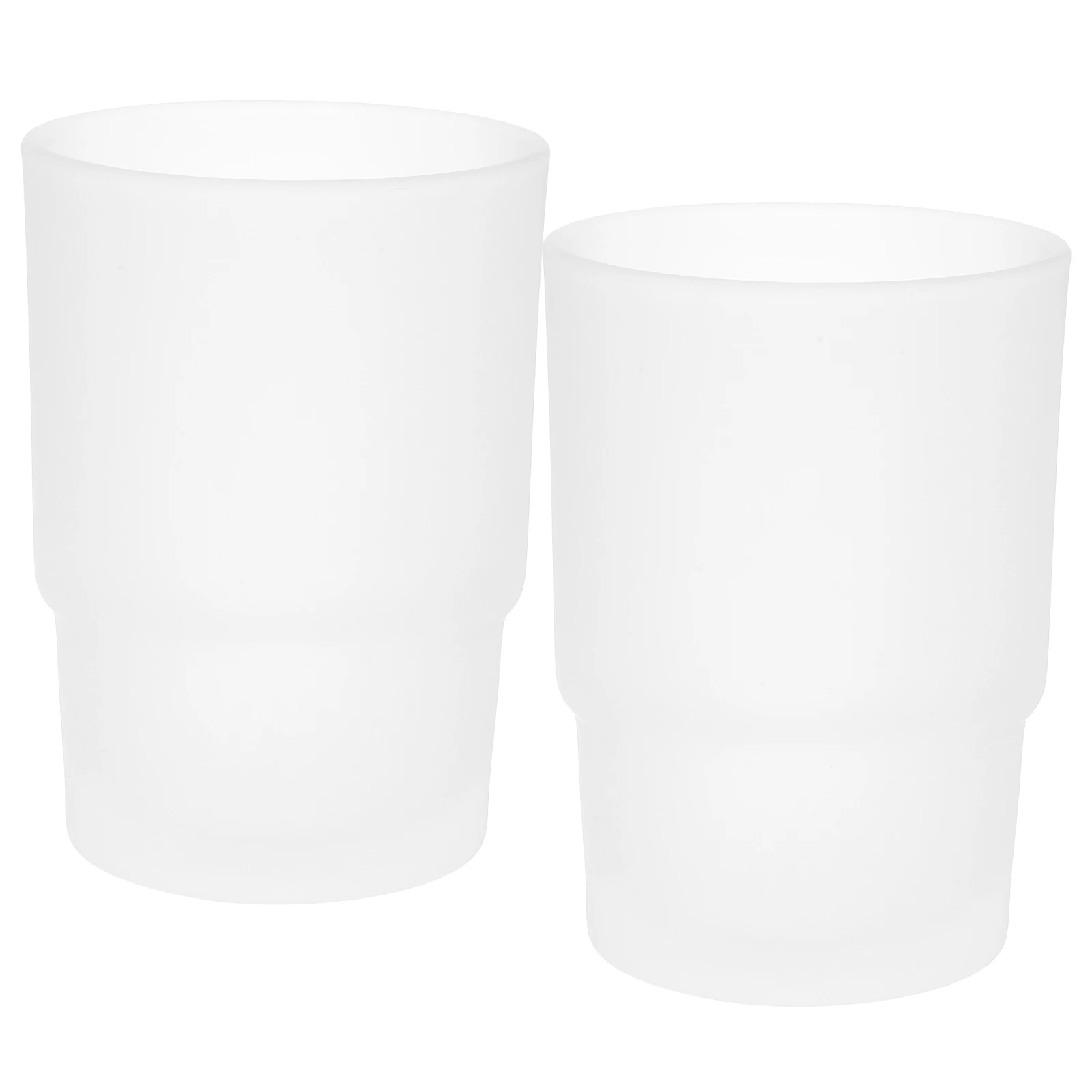 

2Pcs Glass Cups Bathroom Toothbrush Holder Clear Transparent Travel Reusable Storage Paste Cup Brushing Teeth Couples Hotel Home