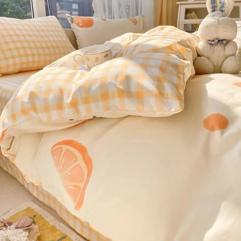 الأزهار منقوشة أغطية لحاف السرير الرعوية الحلو مريحة غرفة نوم الفراش المنسوجات المنزلية Ins الطلاب الفتيات غطاء لحاف الملكة الحجم #2