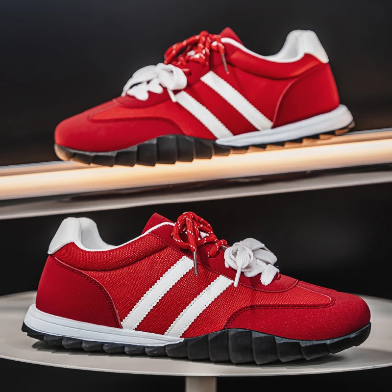 YRZL รองเท้าเทรนนิ่งสำหรับผู้ชาย 2025 รองเท้าผ้าใบน้ำหนักเบาไม่ลื่นรองเท้ากีฬาสำหรับออกกำลังกายรองเท้าเดินสบายกีฬากลางแจ้ง