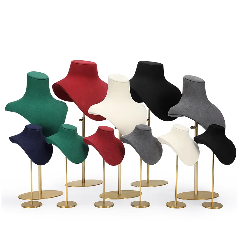 

Necklace display rack Jewelry display props relocation window high-end portrait model neck necklace display rack
