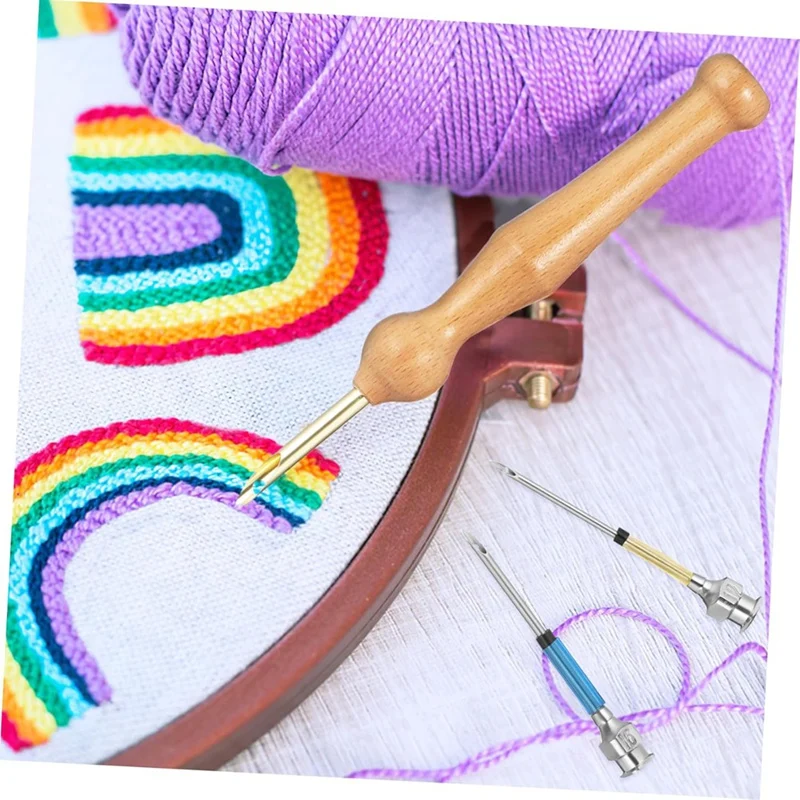 1 Set Embroidery Stitch Embroidery Kit Punch Needle Kit Needle Punch Needle Embroidery Tool Needle For Punching DIY