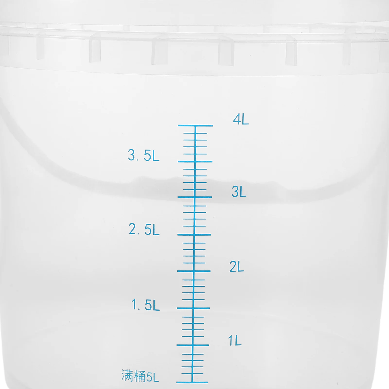 Food Grade Thickened Plastic Bucket 5L Clear Measuring Scale Sealed Lid Handle Storage Soaking Container Cleaning Sanitation