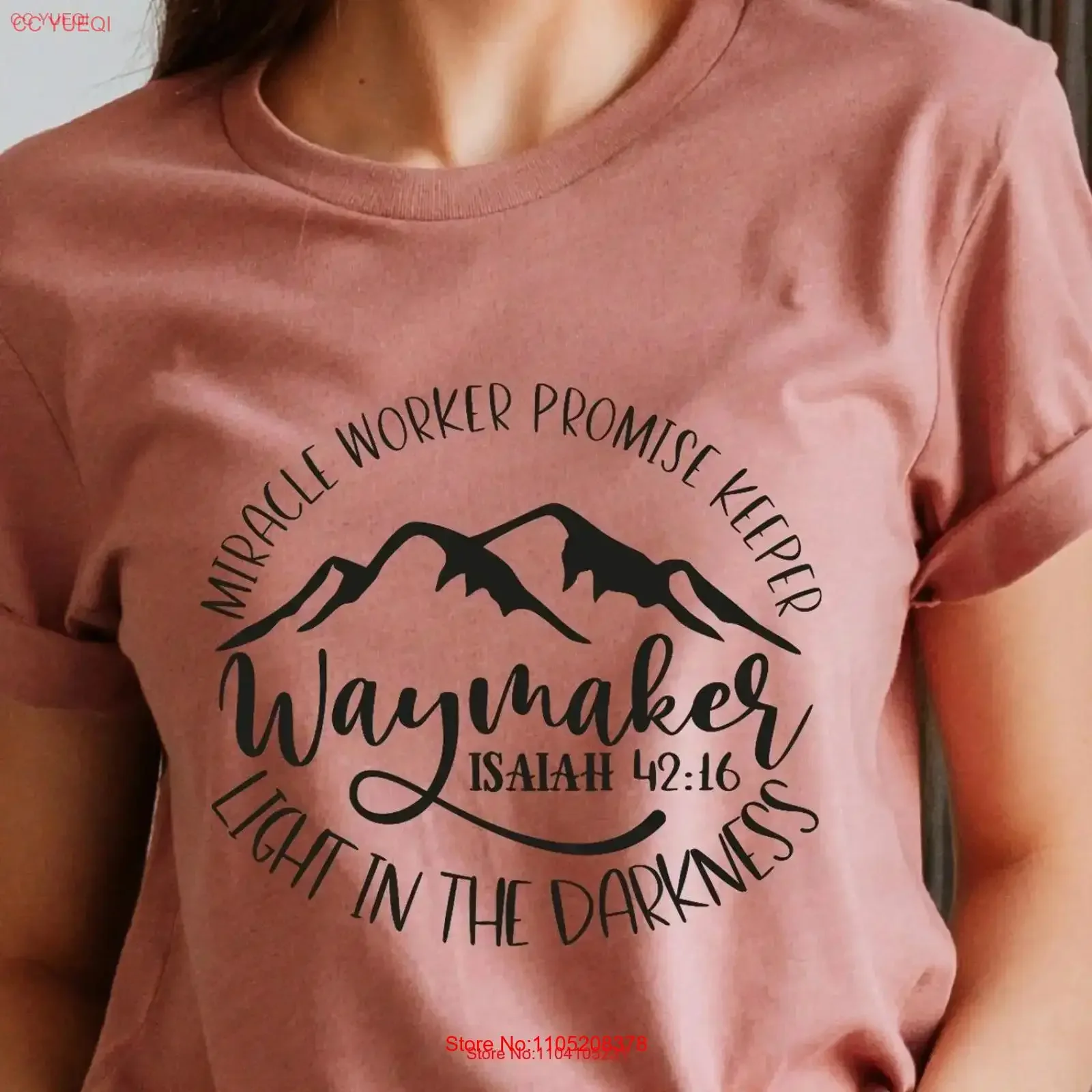 Waymaker t-shirt Miracle travailleur promesse gardien foi religieux chrétien Bible verset vintage lavé étiré doux respirant