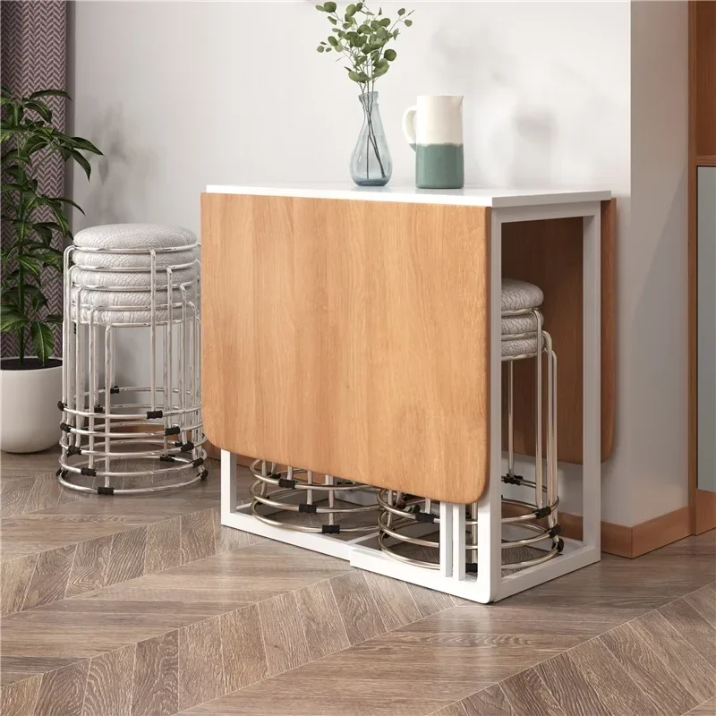 Japanese Modern Simple Retractable Folding Table Dining Table Household Multifunctional Dining Table
