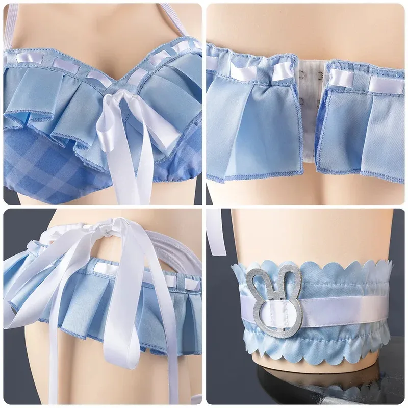 [Wetrose] In Stock Hololive JP Usada Pekora Swimsuit Outfit Cosplay Costume Halloween Xmas