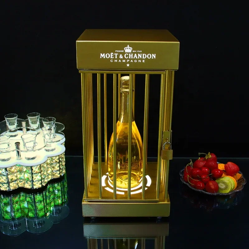 Champagne Cage glorifier Display VIP LED Bottle Presenter for Night Club Lounge Bar Party