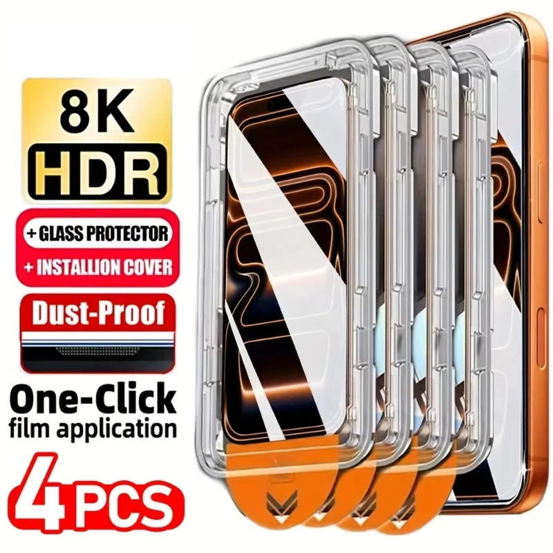

1-4PCS 8K Oleophobic Coating Dust Free Easy Install Screen Protector For Xiaomi 13T Pro 13Tpro Protective Tempered Glass Film