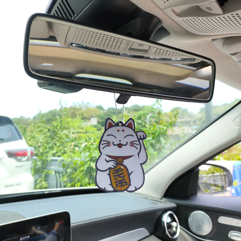 عطر معطر جو للسيارة على الطراز الياباني ، ديكور JDM ، قطة محظوظة ، قلادة مرآة الرؤية الخلفية ، زخرفة معلقة للكلب ، إكسسوارات السيارات #3