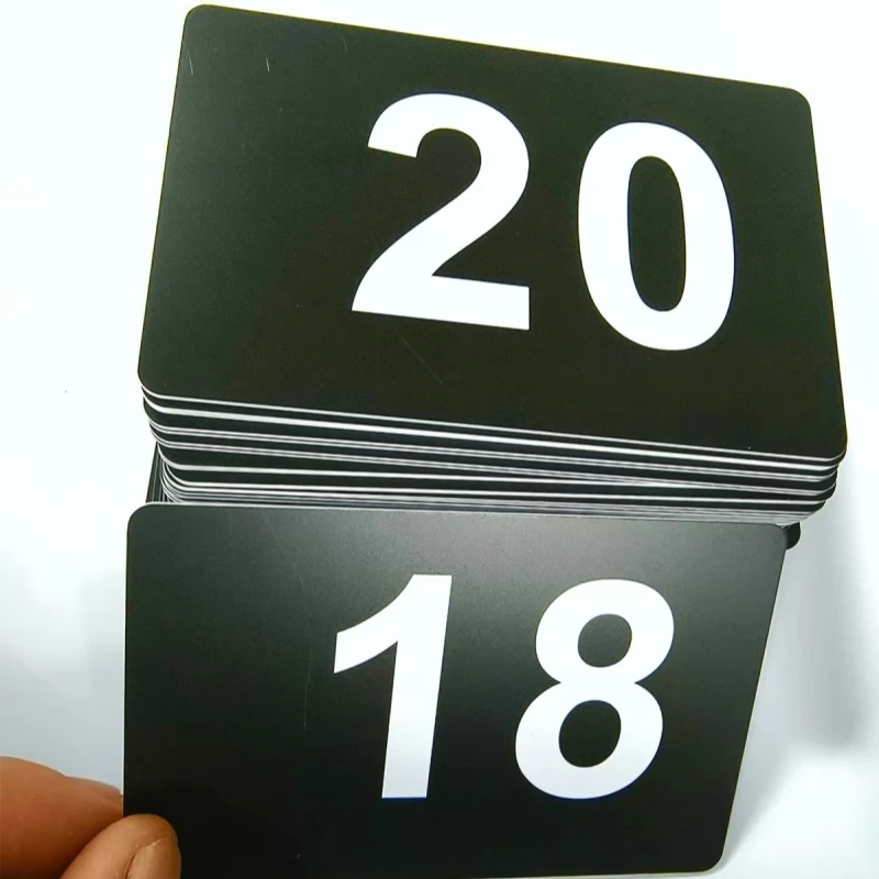 1-100 Table Numbers PVC Signs Wedding Restaurant Cafe Bar Seating Cards Easy Identification for PVC Restaurant Table Card