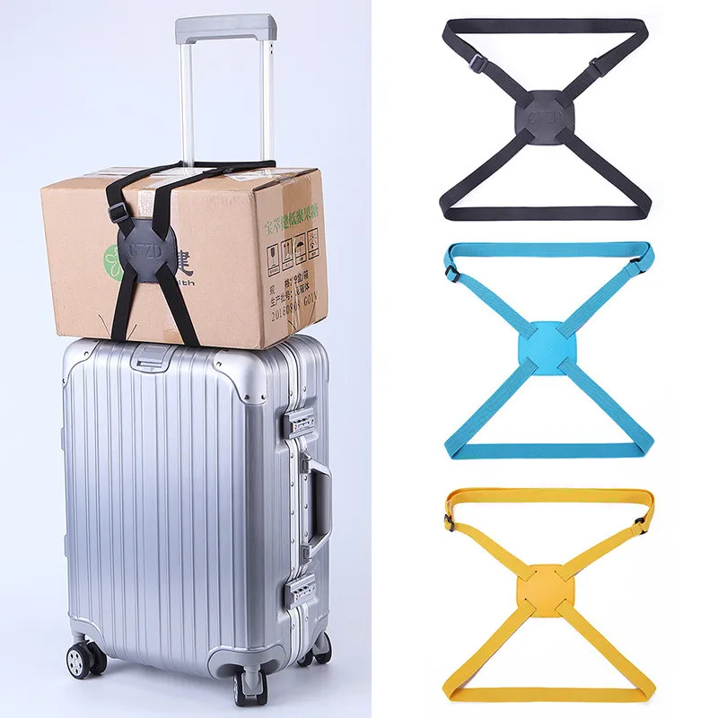 Luggage Straps Bag Bungees for Add a Bag Easy to Travel Suitcase Elastic Strap Belt Travel Accessories Easy Version-Black