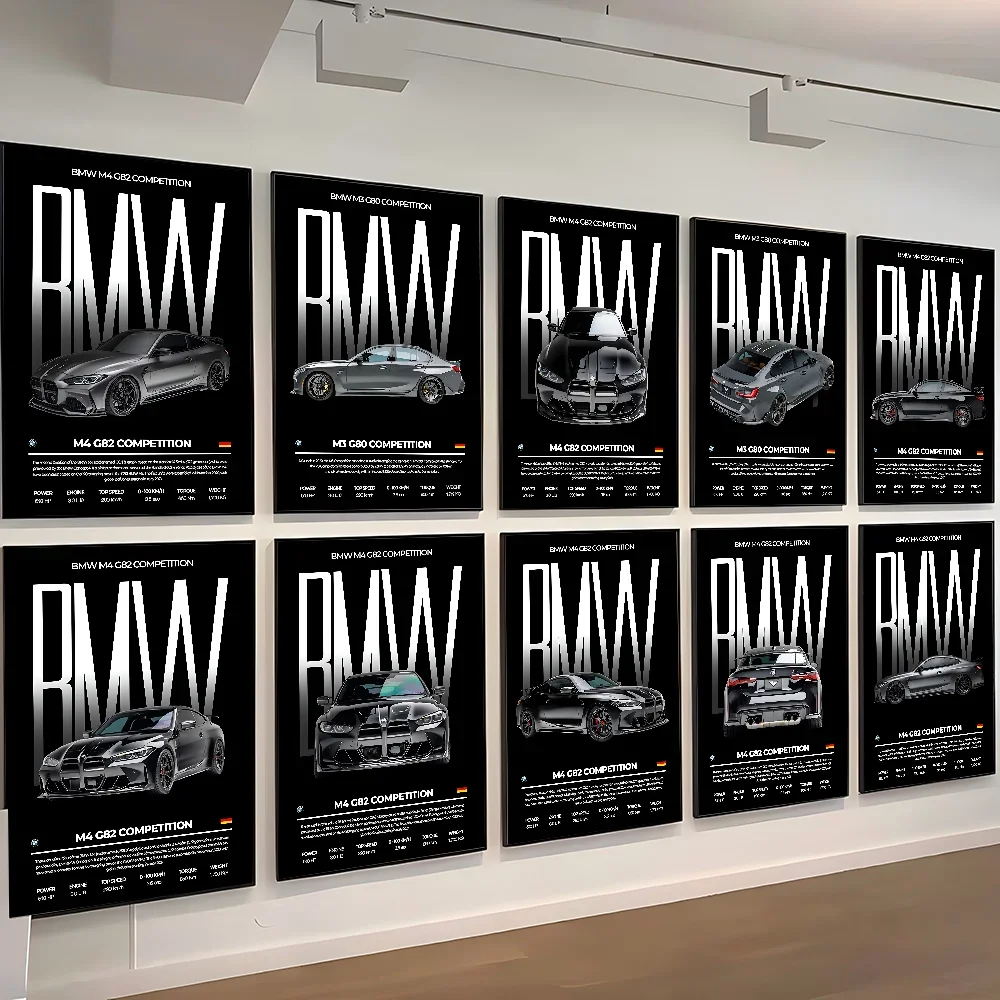 السيارات سيارة التصوير أداء السيارات M2 M3 M4 ملصق ذاتية اللصق الفن ورق مقاوم للماء ملصق ديكورات جدران الغرفة