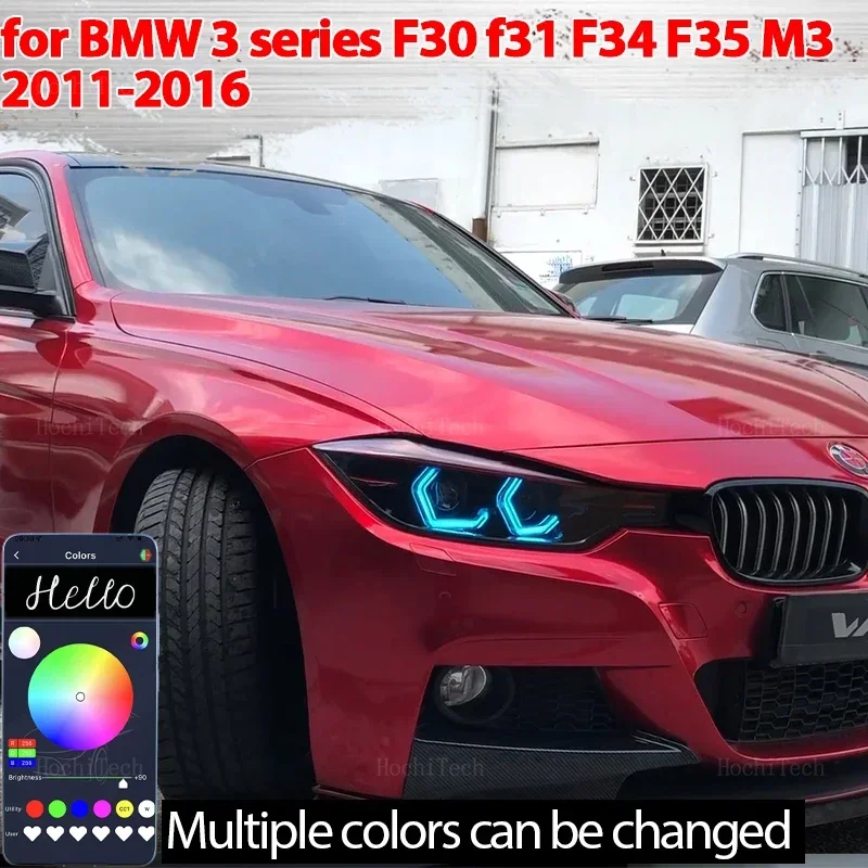 

M4 Style RGB colorful Light Rings App control DRL LED Angel Eyes Kit For BMW 3 series F30 f31 F34 F35 M3 2011-2016