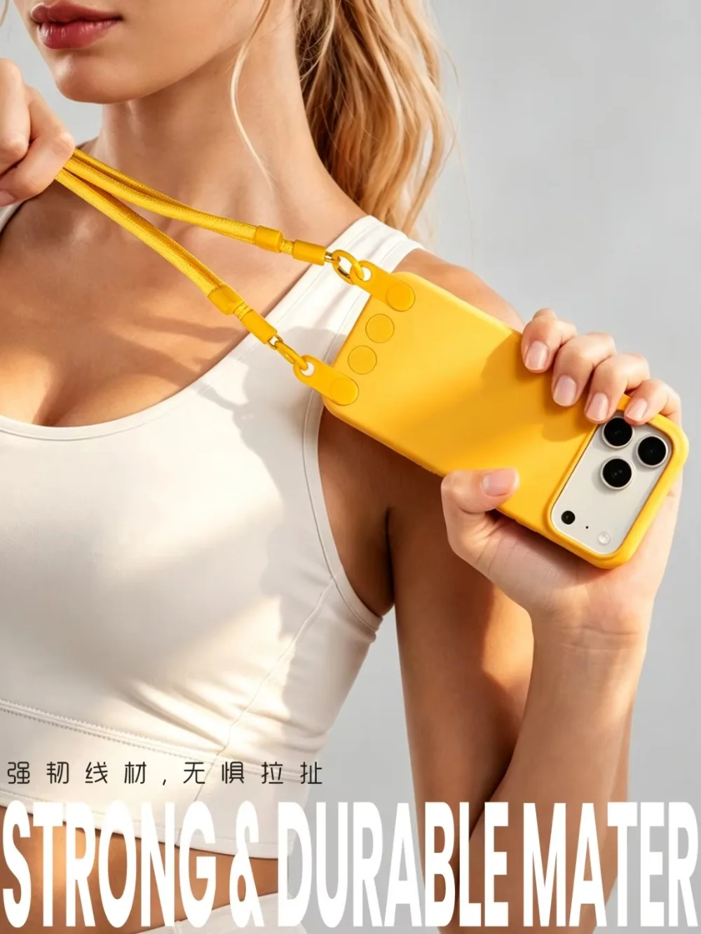 Phone Case For iPhone 14 13 15 16 17 Pro Max 17 18 ProMax Crossbody Adjustable Lanyard Strap Rope Soft Shockproof Phone Cover