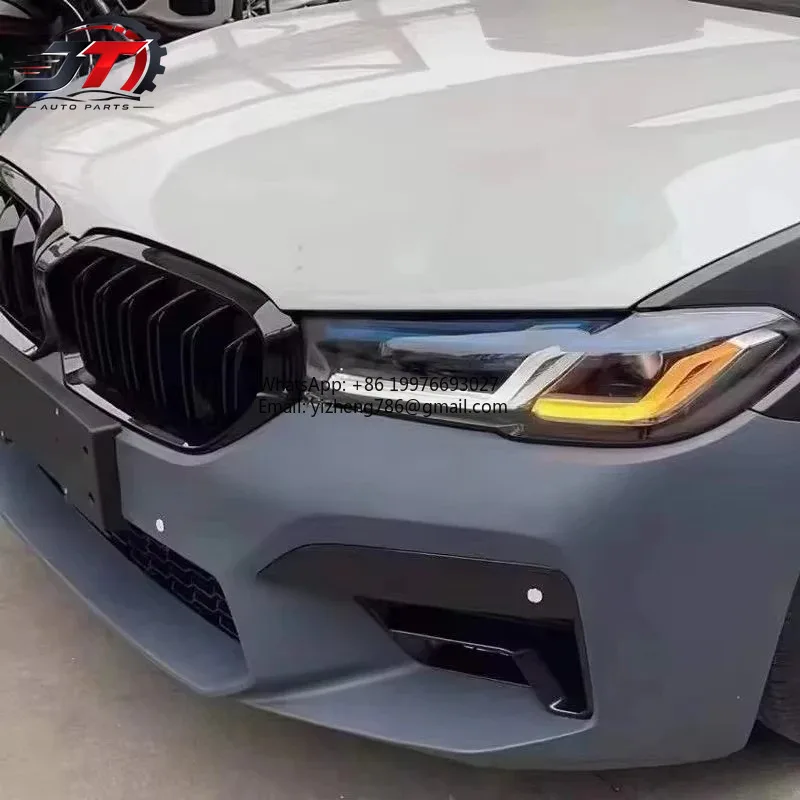 New style Hot Sale for BMW G30 PRE 2017-2021 Facelift G30 2023 LCI M5 CS Hood Fender Upgr Bodykit New Front Bumper LED Headlight