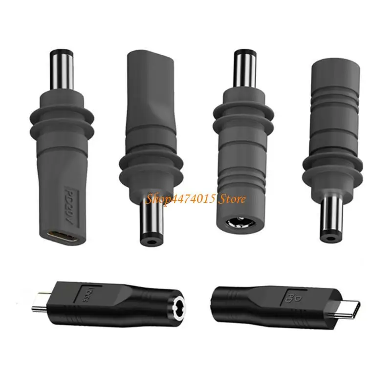 K1AA 3Pcs/Set USB C Male Female to DC5.5x2.1mm Charging Adapter for Mini Satellite Works with Type C PD20V 100W Source