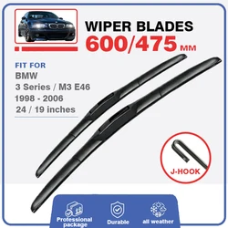 For BMW 3 Series M3 E46 1998-2006 Accessories Car Front Windscreen Wiper Blades Brushes Rubber Washer 320d 328ci 318i 325i 316i