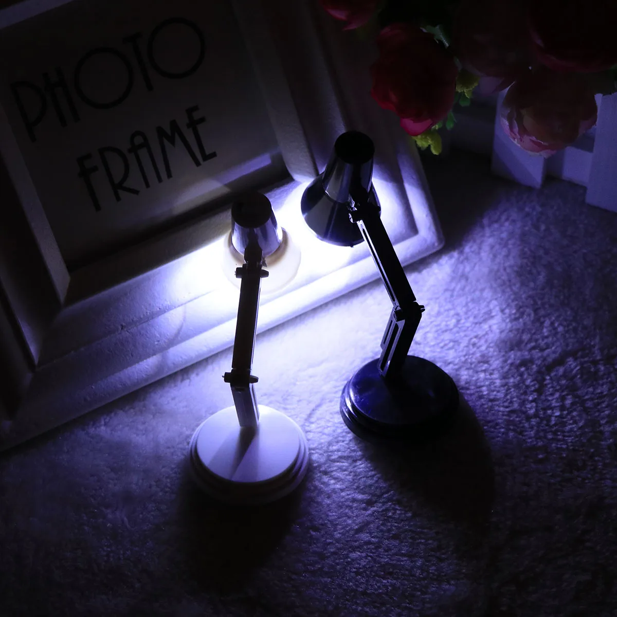 

2 pcs Mini Desk Reading Lamp Portable LED Light Eye Protection Small Night Lamp for Bedroom Office Bookcase Bedside Laptop