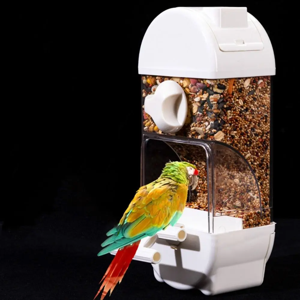 

Прозрачная кормушка для птиц, удобный подвесной дозатор корма для птиц большой емкости, прочный автоматический ящик для корма для птиц, двор