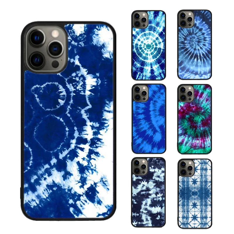 Blue Tie Dye Phone Case cover For iPhone SE2020 15 16 14 13 Pro Max Coque 12 11 Pro Max For Apple 8 PLUS 7 6S fundas