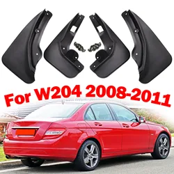 4x For Mercedes Benz C Class C-Class W204 4dr Sedan Saloon 2008 - 2011 Mud Flaps Splash Guards Front Rear Mudguards 2009 2010