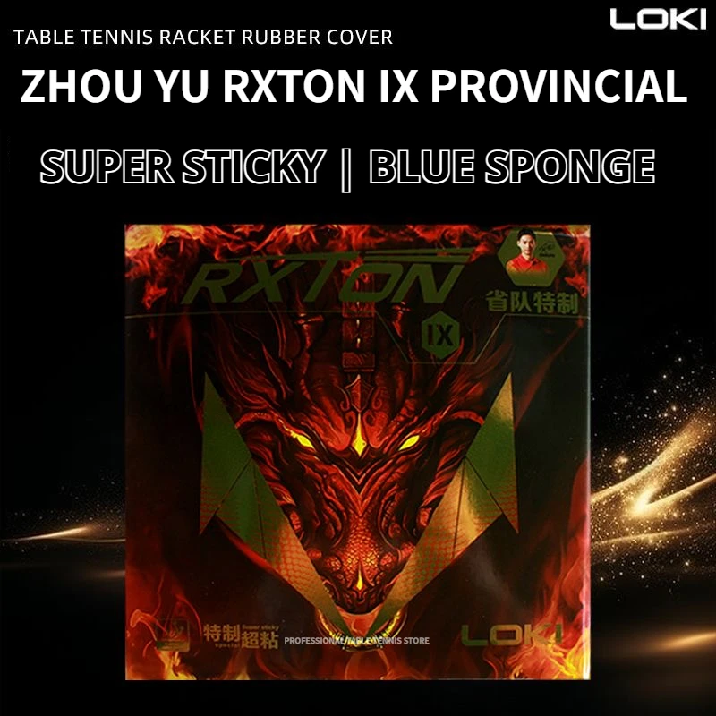 

LOKI RXTON 9 Provincial Table Tennis Rubber Pips-in Super Sticky Rubber Internal Energy Blue Cake Sponge Fast Attack and Arc