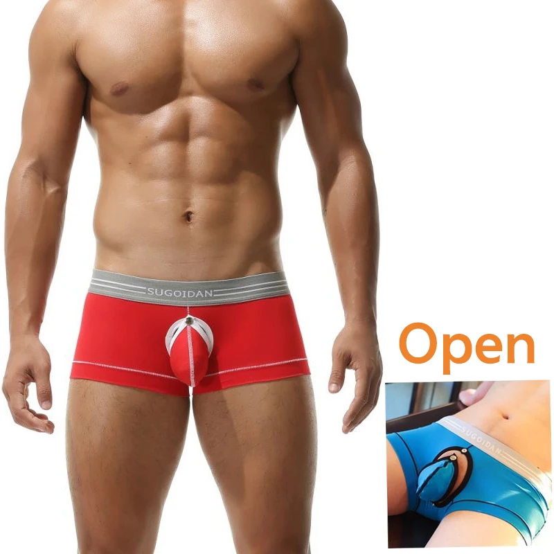 

Men's Underwear Sexy Boxers Detachable Bag Bulge Penis Pouch Elastic Big Cock Gay U-Convex Dick Enhance Sexy Lingerie Underpants