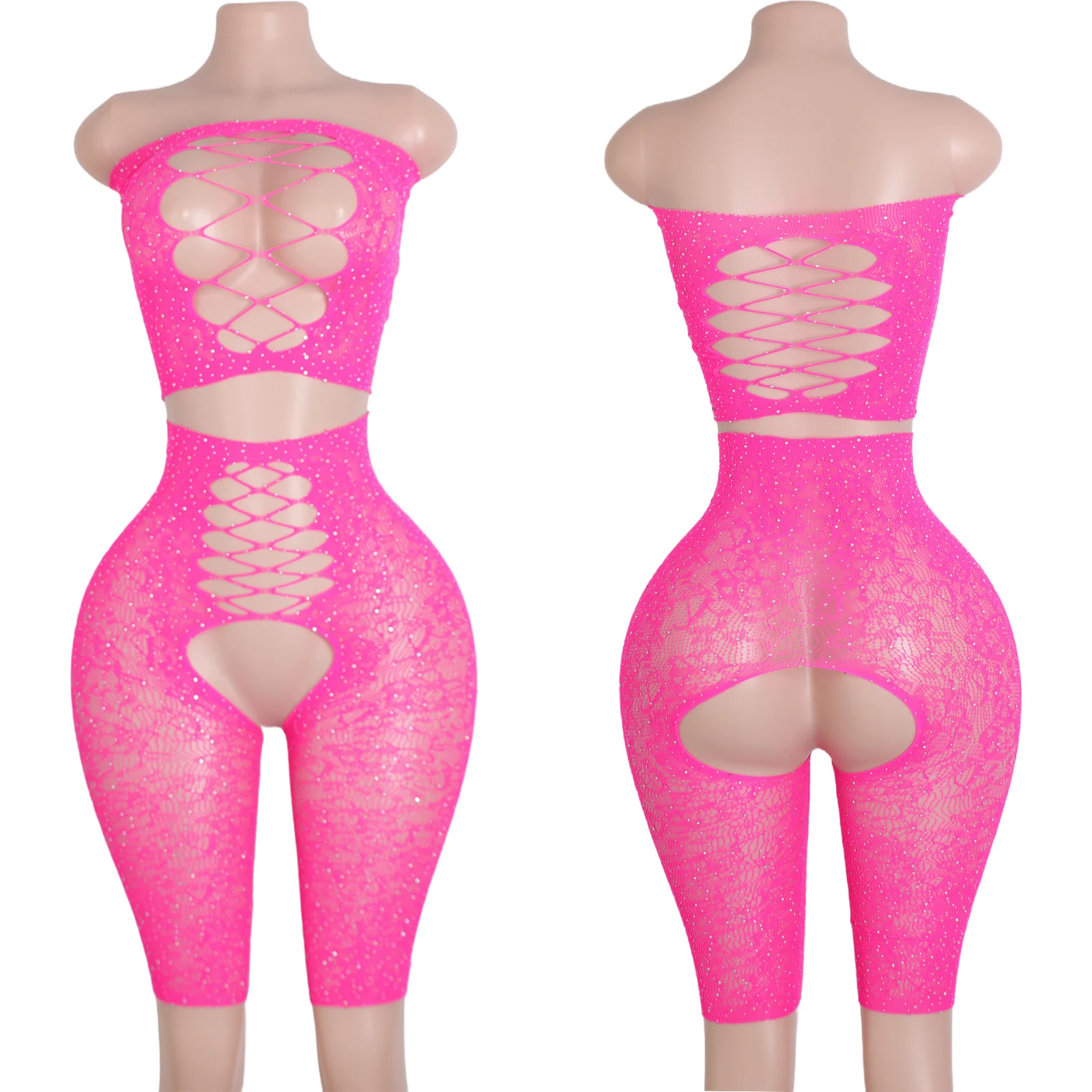 Rompers Jumpsuits Exotic Dancewear Unique Women's Performance Costumes Fishnet Club Wear Wholesale Quality Stripper Outfits