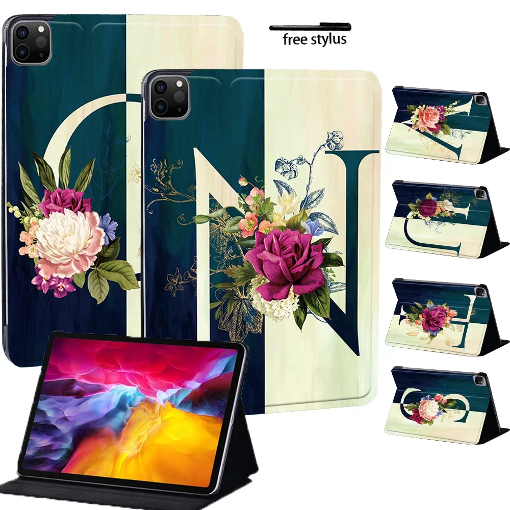 PU Leather Case for IPad 11 2020 2018 11 Inch/ Pro 10.5 Inch Pro 9.7 Inch Tablet Stand Folio Cover Case Letter Print Pattern
