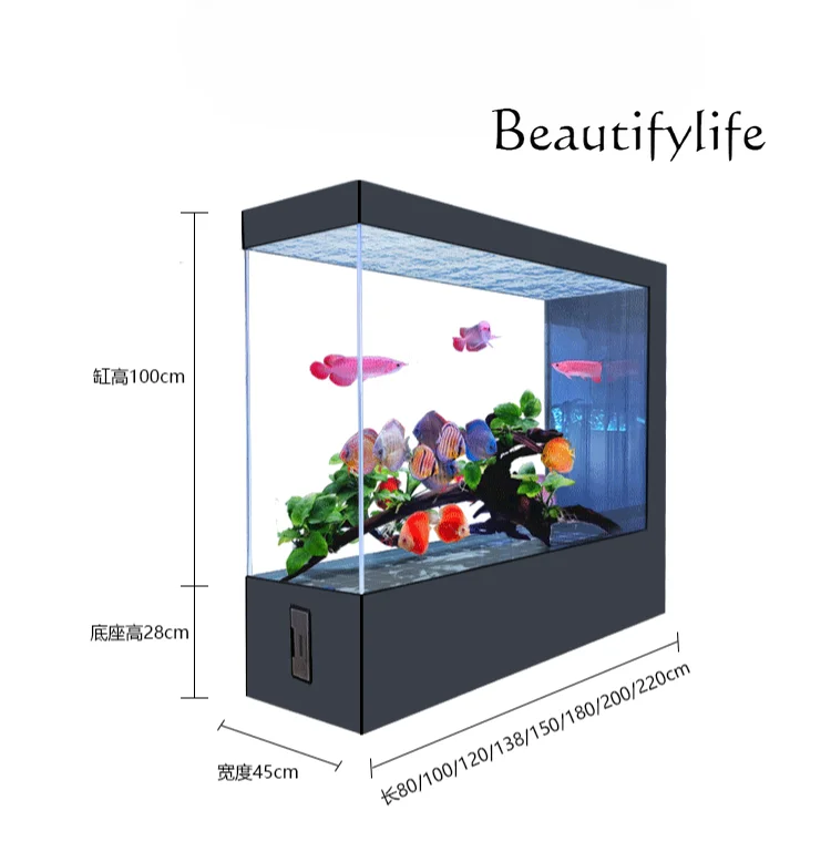 

Household living room screen floor-standing ecological partition free water change large fish tank