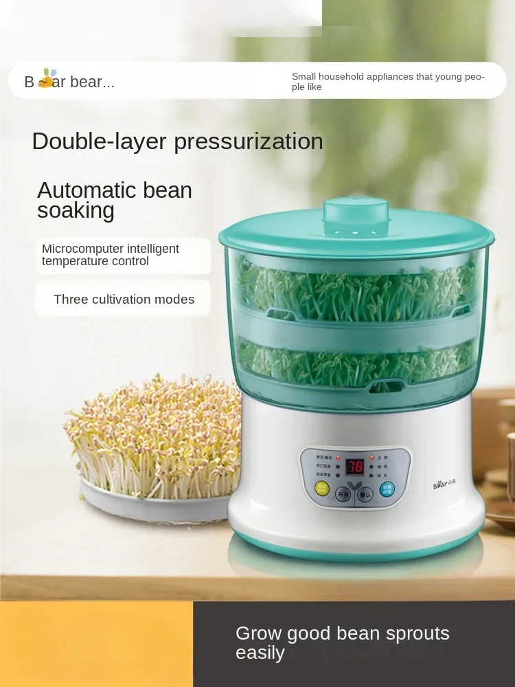 

220V Bear Bean Sprout Machine, Intelligent Sprouting Machine for Double-layer Soybean Green Mung Bean