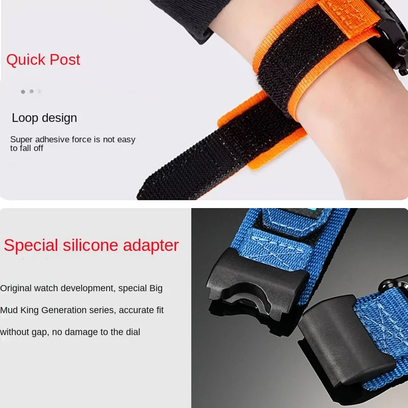 حزام ساعة من النايلون لساعة كاسيو G-SHOCK 5463 GWG-1000-1A1/1A3 GWG-1000GB-1A/4A سوار ساعة رياضي خارجي من القماش