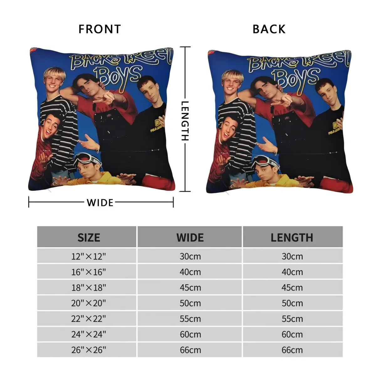 Backstreet Boys Since 1993 Signature Pillow Cover Fashion Pillow Case Square Cushion Cover Pillowcases For Sofa Car Home Decor