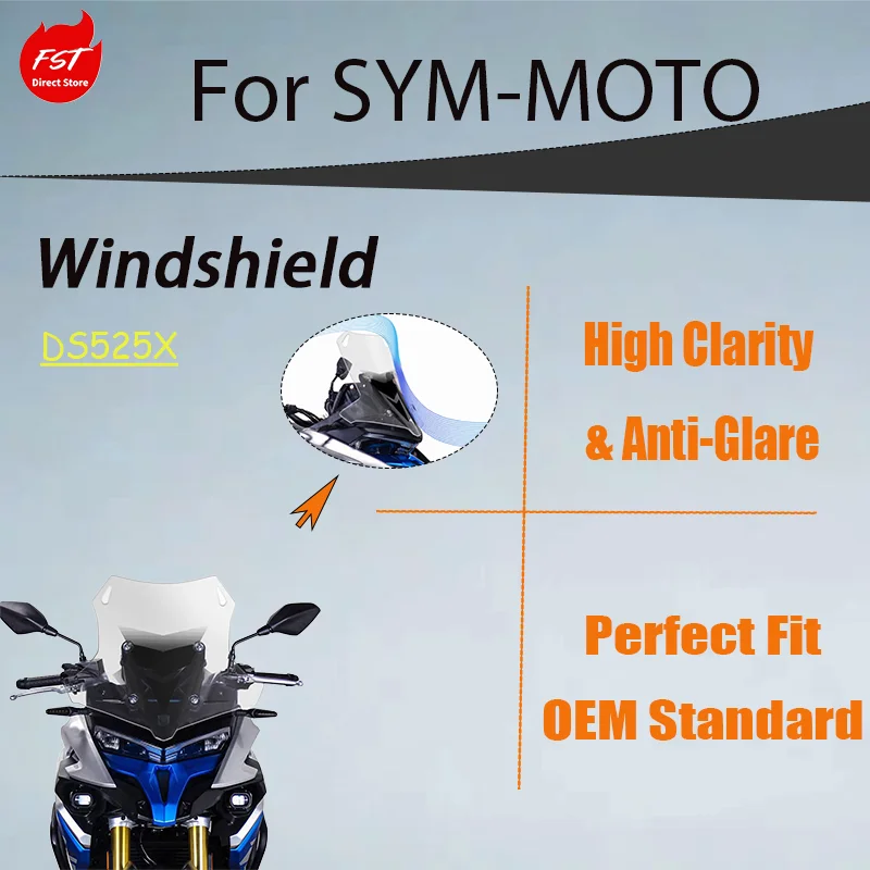 Modified Racing Wind Deflector for VOGE DS525X DS625X, Anti-scratch, Perfect Replacement