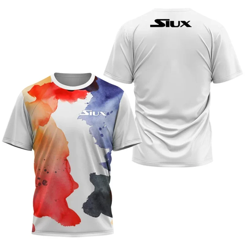 

Men's SIUX Brand Tennis Sports T-shirt Summer Badminton Short Sleeve T-shirt Large Quick Drying Breathable Volleyball Men's Top