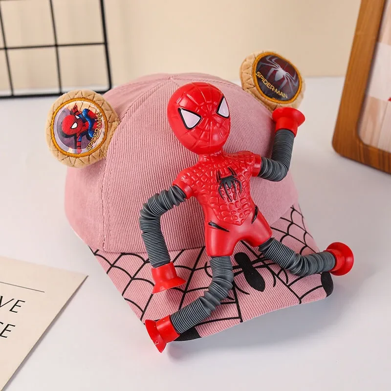 Spider Man Cartoon Persoonlijkheid Leuke pop Baseballpet Herfst- en wintermode Veelzijdige corduroy kinderpet