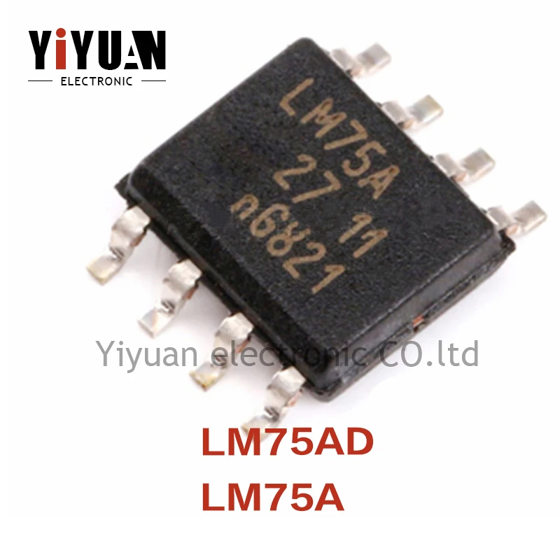 

10PCS NEW LM75AD LM75A SOP8 Temperature sensor chip