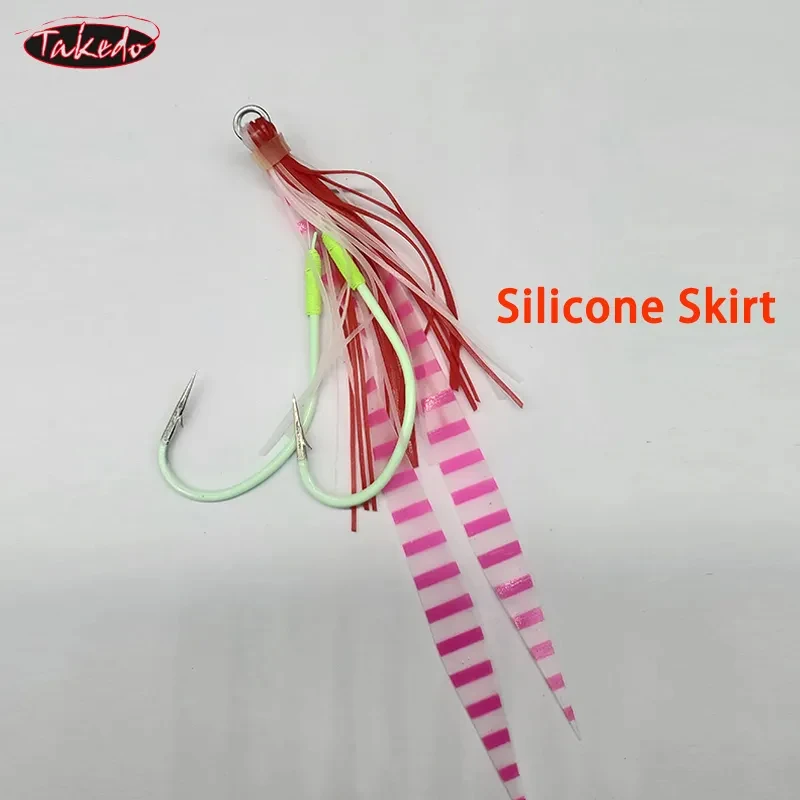 Anzuelos de asistencia jigging TAKEDO MARUSEIGO – Silicona luminosa - imagen 4
