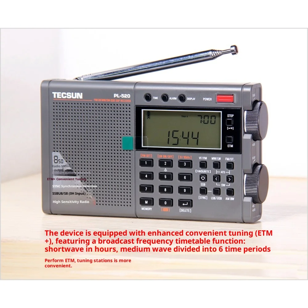Tecsun PL-520 FM, Long Wave, Medium Wave, Short Wave - Single Sideband Radio